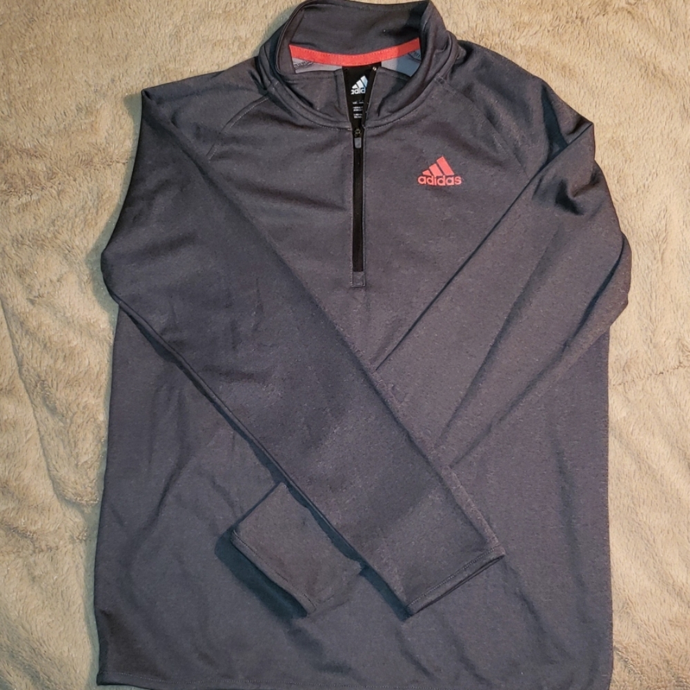 Boys Adidas 3/4 zip sweatshirt